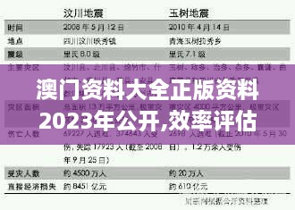 澳门资料大全正版资料2023年公开,效率评估方案_穿戴版CHL83.962