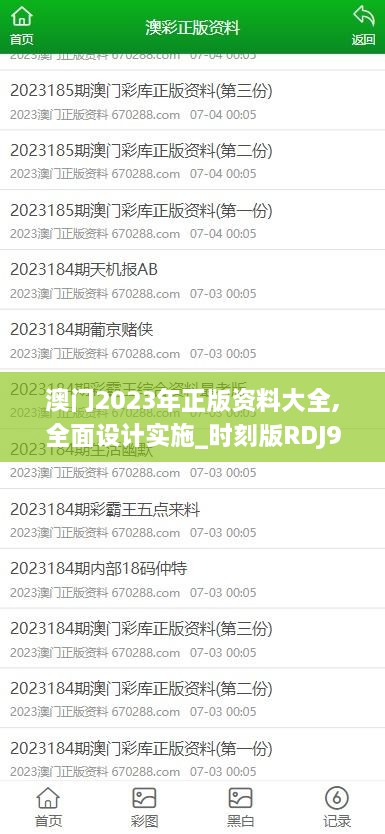 澳门2023年正版资料大全,全面设计实施_时刻版RDJ90.713