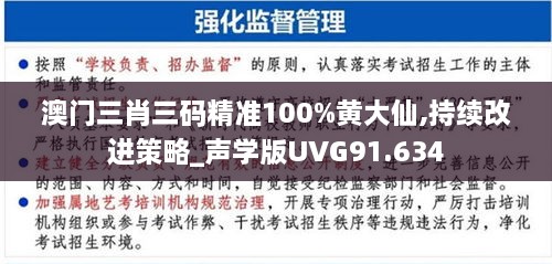 澳门三肖三码精准100%黄大仙,持续改进策略_声学版UVG91.634