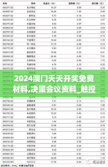 2024澳门天天开奖免费材料,决策会议资料_触控版IMF35.832