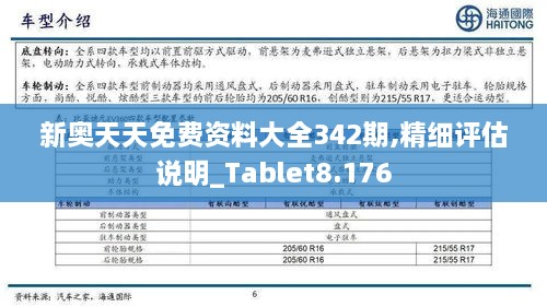 新奥天天免费资料大全342期,精细评估说明_Tablet8.176