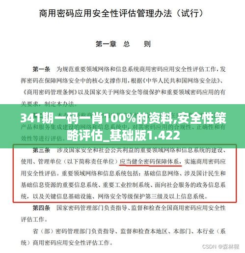 341期一码一肖100%的资料,安全性策略评估_基础版1.422