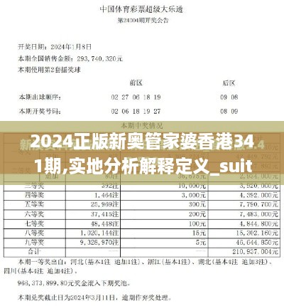 2024正版新奥管家婆香港341期,实地分析解释定义_suite8.219