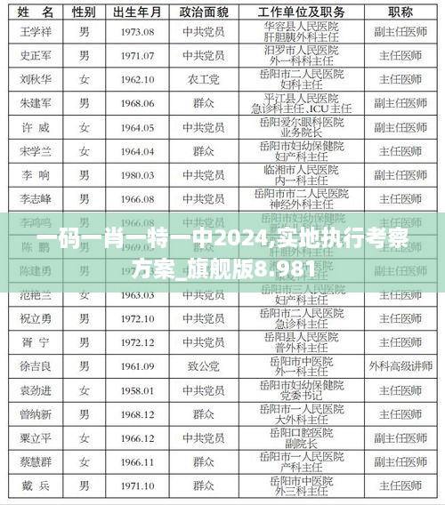 一码一肖一特一中2024,实地执行考察方案_旗舰版8.981