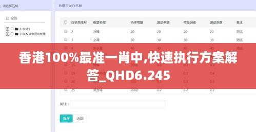 香港100%最准一肖中,快速执行方案解答_QHD6.245