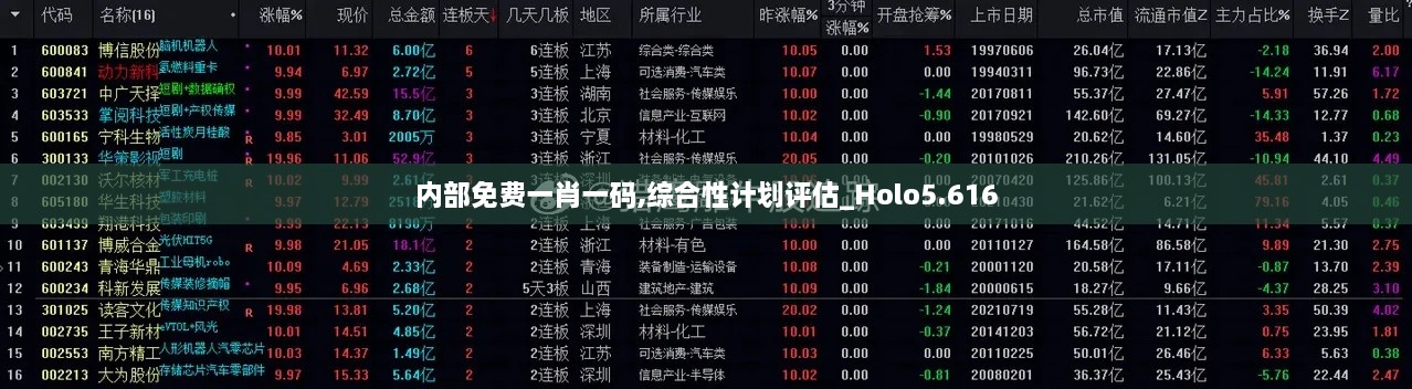 内部免费一肖一码,综合性计划评估_Holo5.616