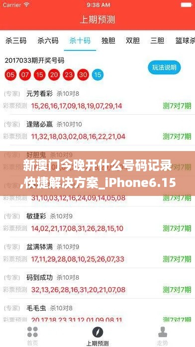 新澳门今晚开什么号码记录,快捷解决方案_iPhone6.158