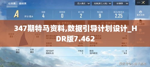 347期特马资料,数据引导计划设计_HDR版7.462