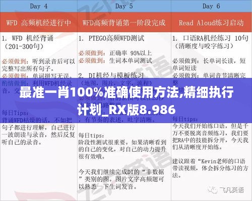 最准一肖100%准确使用方法,精细执行计划_RX版8.986