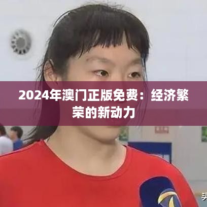 2024年澳门正版免费：经济繁荣的新动力