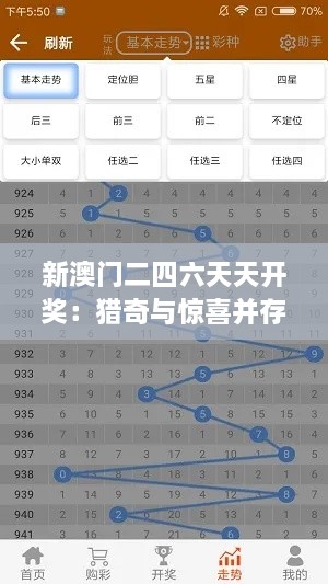 新澳门二四六天天开奖：猎奇与惊喜并存的彩票乐趣