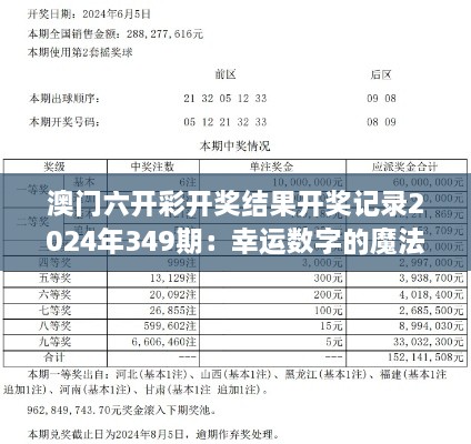 澳门六开彩开奖结果开奖记录2024年349期：幸运数字的魔法