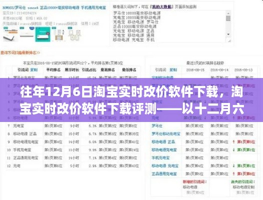 淘宝实时改价软件下载评测，全面解析软件特性与体验——以历年双十二为例的深入解读