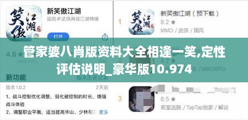 管家婆八肖版资料大全相逢一笑,定性评估说明_豪华版10.974