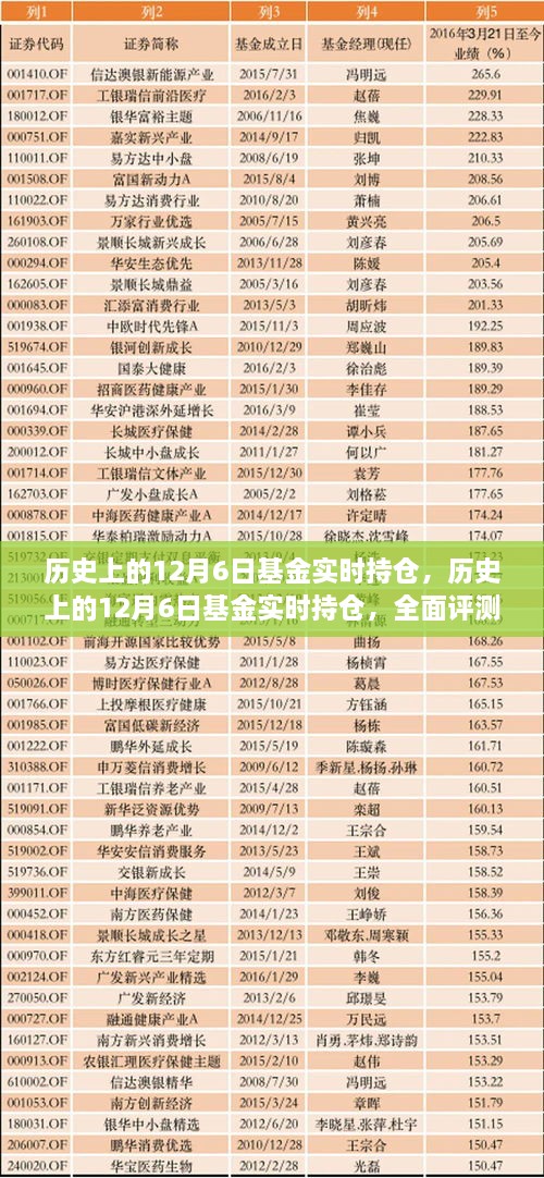 历史上的12月6日基金实时持仓深度解析与全面评测介绍