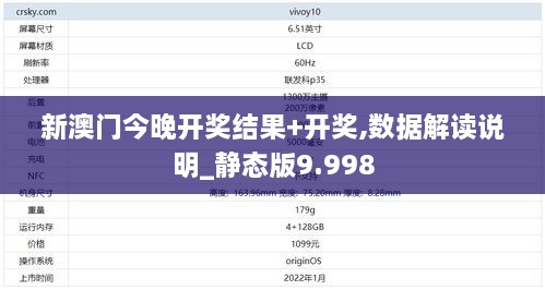 新澳门今晚开奖结果+开奖,数据解读说明_静态版9.998