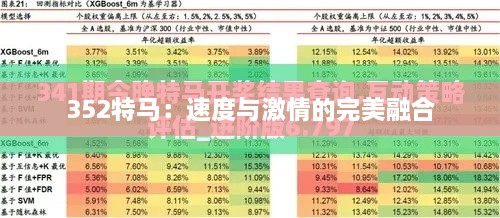 352特马：速度与激情的完美融合