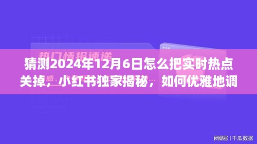 小红书独家指南，如何优雅调整心态，避开实时热点干扰——远离2024年12月6日热点猜测与操作指南