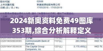 2024新奥资料免费49图库353期,综合分析解释定义_增强版11.243