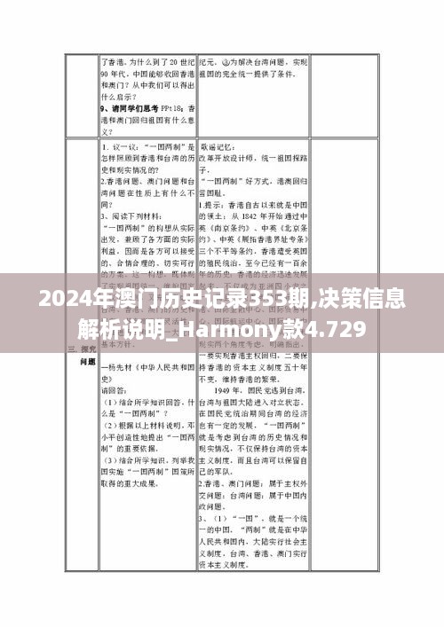 2024年澳门历史记录353期,决策信息解析说明_Harmony款4.729