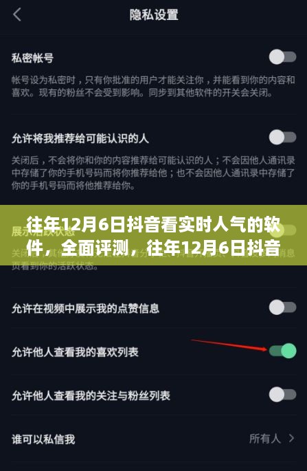 往年12月6日抖音实时人气观看软件全面评测与推荐