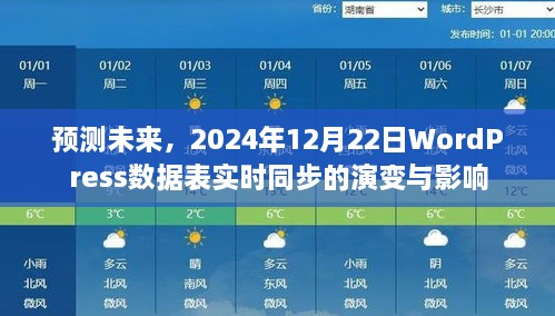 预测未来，WordPress数据表实时同步演变与影响展望至2024年12月22日