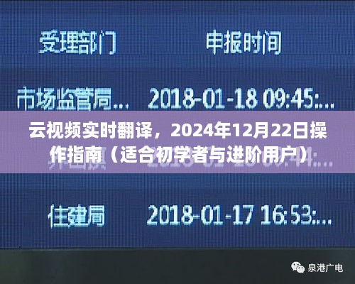 云视频实时翻译操作指南，从入门到精通，2024年12月22日版