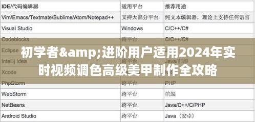 初学者与进阶用户必备，2024年实时视频调色高级美甲制作全攻略