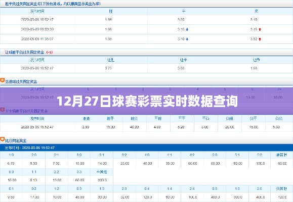 12月27日球赛彩票实时数据快速查询