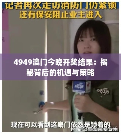 4949澳门今晚开奖结果：揭秘背后的机遇与策略