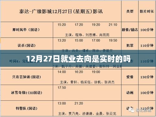 实时就业去向跟踪报道，12月27日最新数据解析