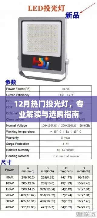 12月热门投光灯选购指南，专业解读助你轻松挑选