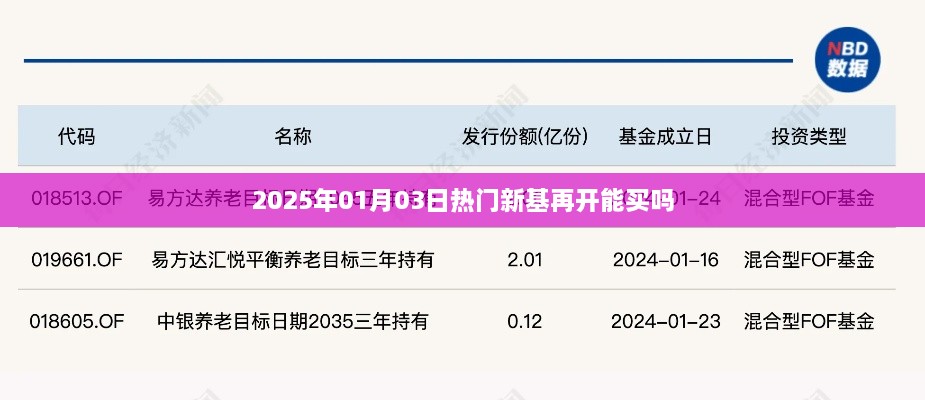 2025年热门新基开售在即，购买时机解析！