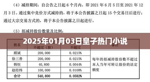 『2025年皇子小说热榜，最新上榜佳作』