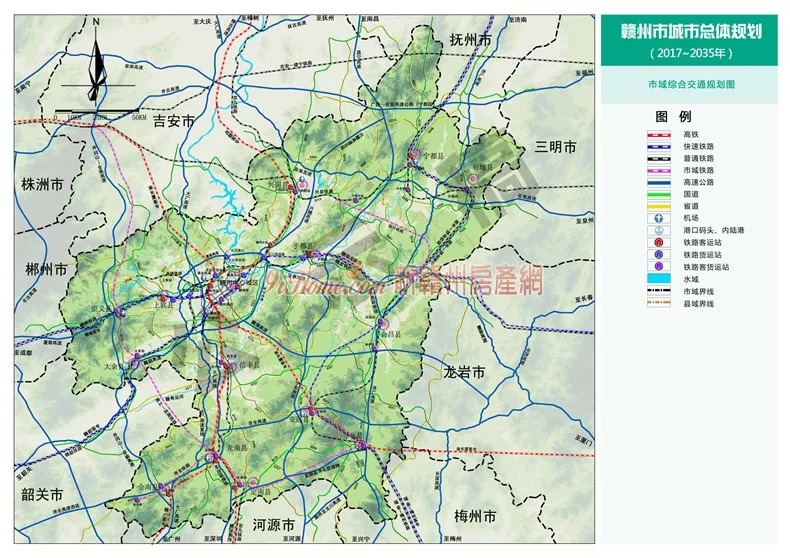 赣州市区最新地图概览与市区概述