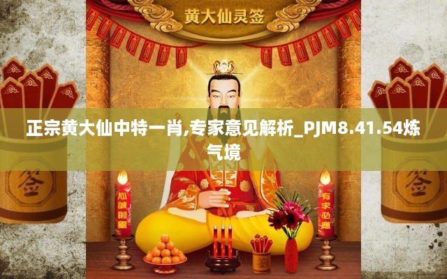 正宗黄大仙中特一肖,专家意见解析_PJM8.41.54炼气境