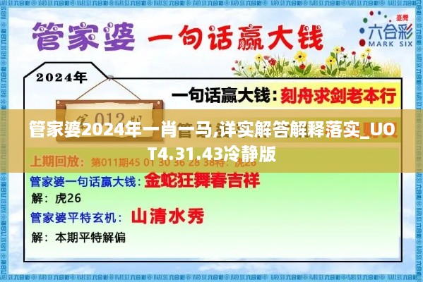 管家婆2024年一肖一马,详实解答解释落实_UOT4.31.43冷静版