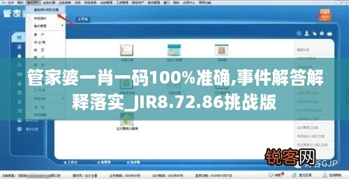 管家婆一肖一码100%准确,事件解答解释落实_JIR8.72.86挑战版