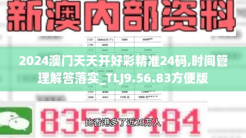 2024澳门天天开好彩精准24码,时间管理解答落实_TLJ9.56.83方便版