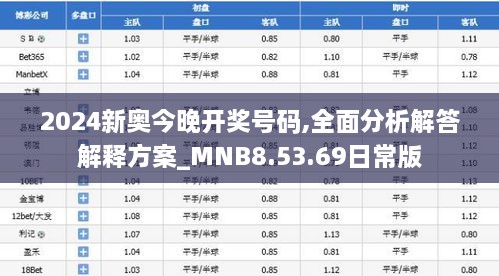 2024新奥今晚开奖号码,全面分析解答解释方案_MNB8.53.69日常版