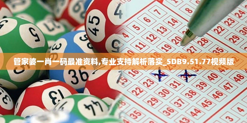 管家婆一肖一码最准资料,专业支持解析落实_SDB9.51.77视频版