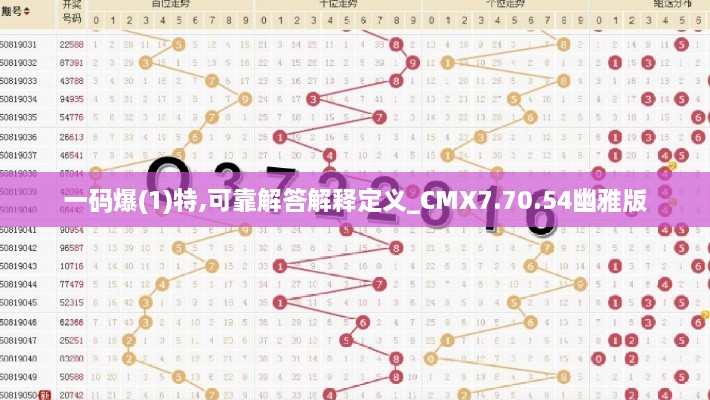 一码爆(1)特,可靠解答解释定义_CMX7.70.54幽雅版