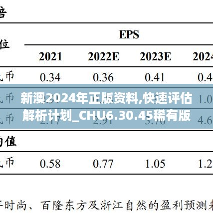 新澳2024年正版资料,快速评估解析计划_CHU6.30.45稀有版