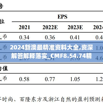 2024新澳最精准资料大全,资深解答解释落实_CMF8.54.74精密版