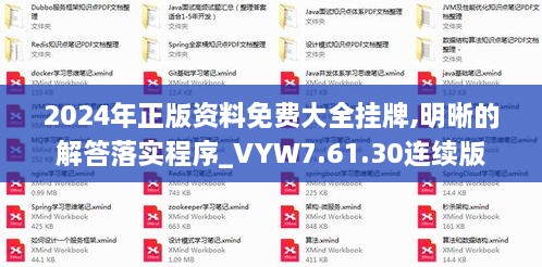 2024年正版资料免费大全挂牌,明晰的解答落实程序_VYW7.61.30连续版