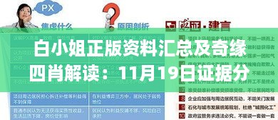 白小姐正版资料汇总及奇缘四肖解读：11月19日证据分析_BCX9.15.43漏出版