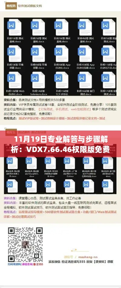 11月19日专业解答与步骤解析：VDX7.66.46权限版免费正品资料