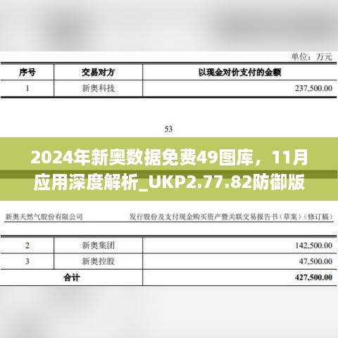 2024年新奥数据免费49图库，11月应用深度解析_UKP2.77.82防御版