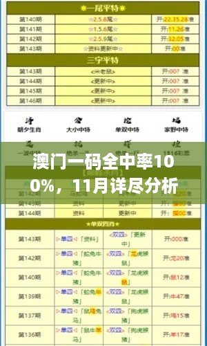 澳门一码全中率100%，11月详尽分析与应对策略_XYD7.78.90外观版