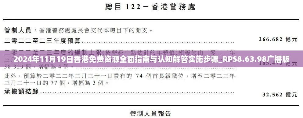 2024年11月19日香港免费资源全面指南与认知解答实施步骤_RPS8.63.98广播版